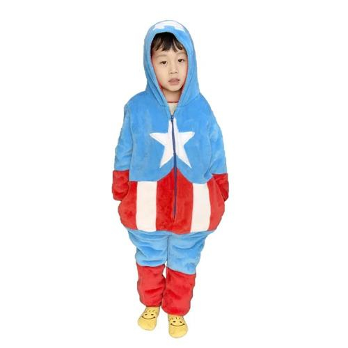 MACACAO KIGURUMI INFANTIL DE 3 A 4 ANOS CAPITAO AMERICA