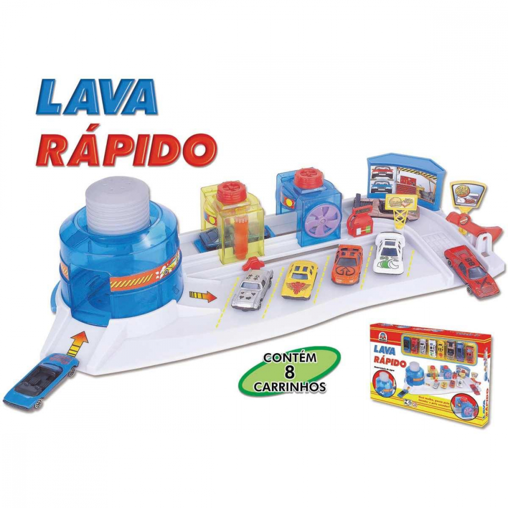 LAVA RÁPIDO COM 8 CARRINHOS 