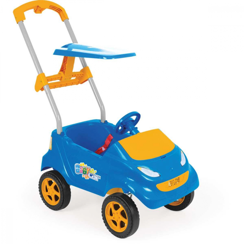 BABY CAR AZUL COM LARANJA 