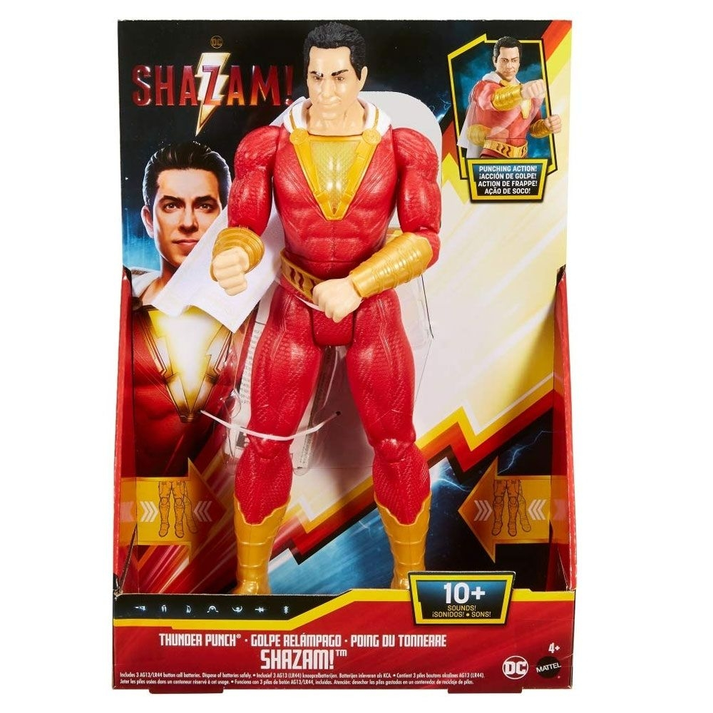  BONECO E PERSONAGEM DC. COMICS SHAZAM - SOM/LUZ