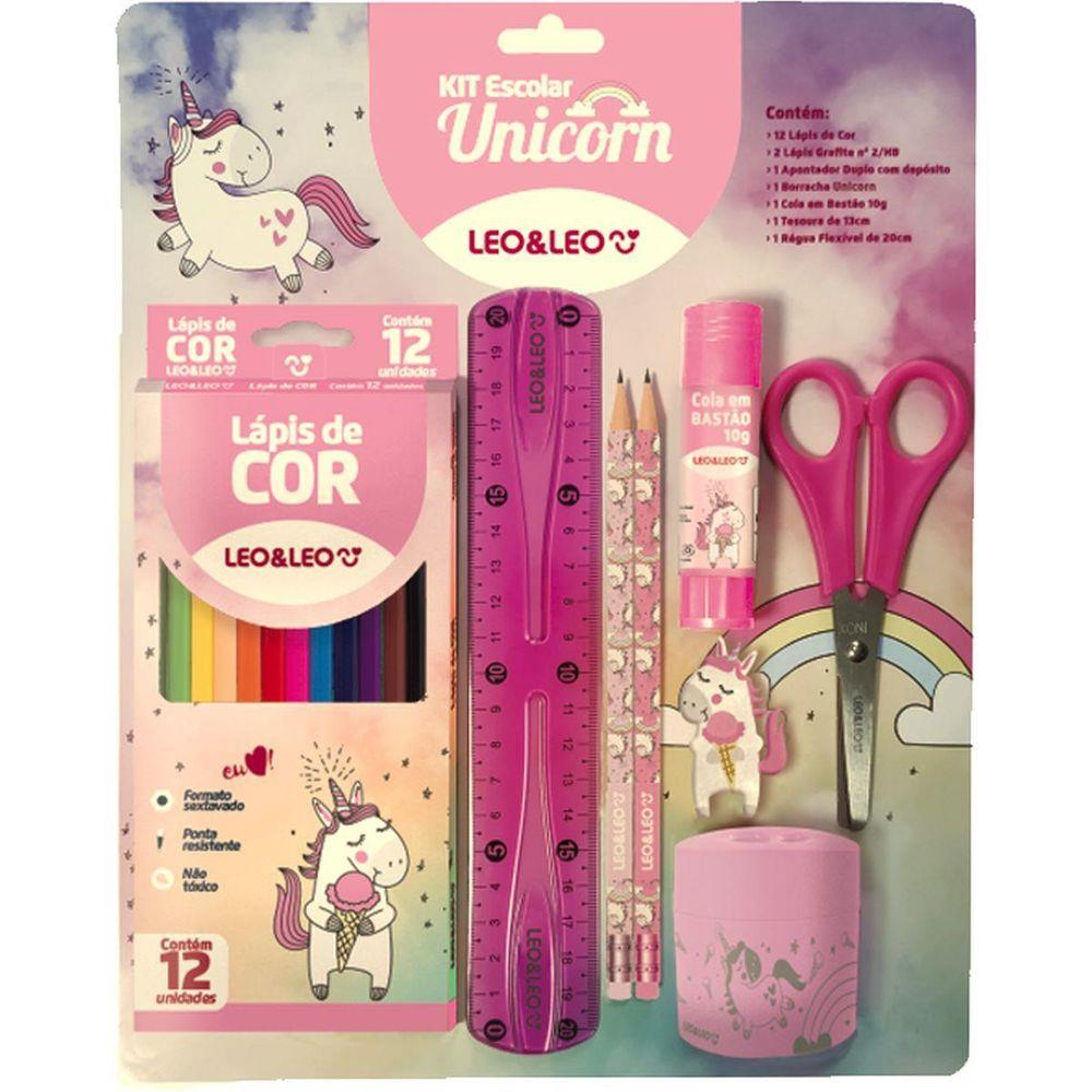 Kit escolar Unicornio Kit C/8 Pecas