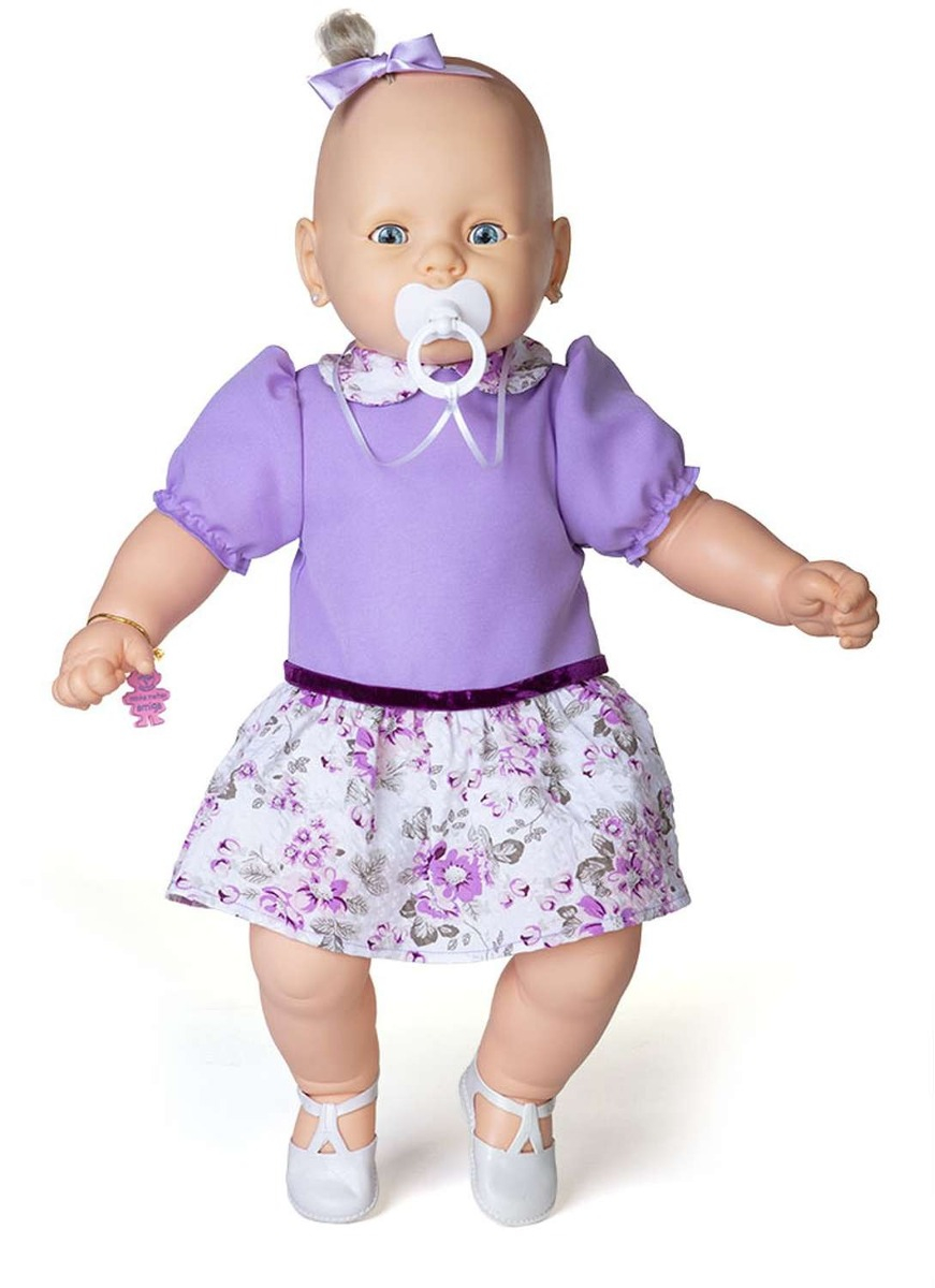  BONECA MEU BEBE VEST LILAS 40 CM